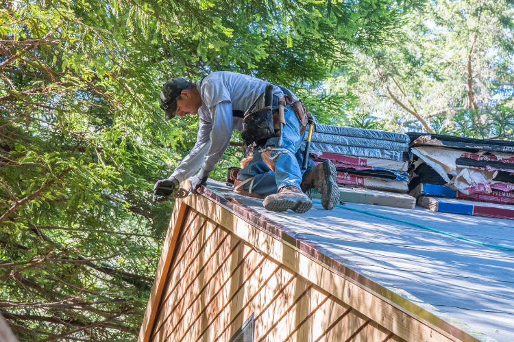Professional installation of roof flashing by King Roofing in Mabank.