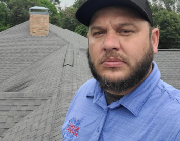 King Roofing & Solar team performing storm damage roof inspection in Mabank, TX